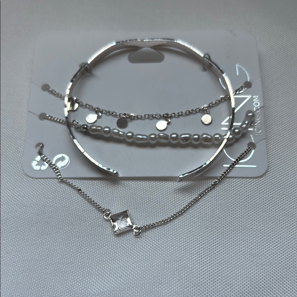 Icing Bracelet Set Silver - 4 Pack